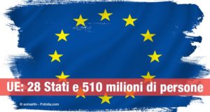 L’Unione Europea nel 2016: 28 Stati membri e 510 milioni di persone.